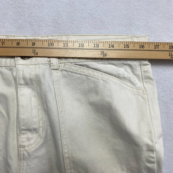 Ralph Lauren Jeans Womens 12 White Wide Leg Patches Rider Pants - Picture 4 of 8